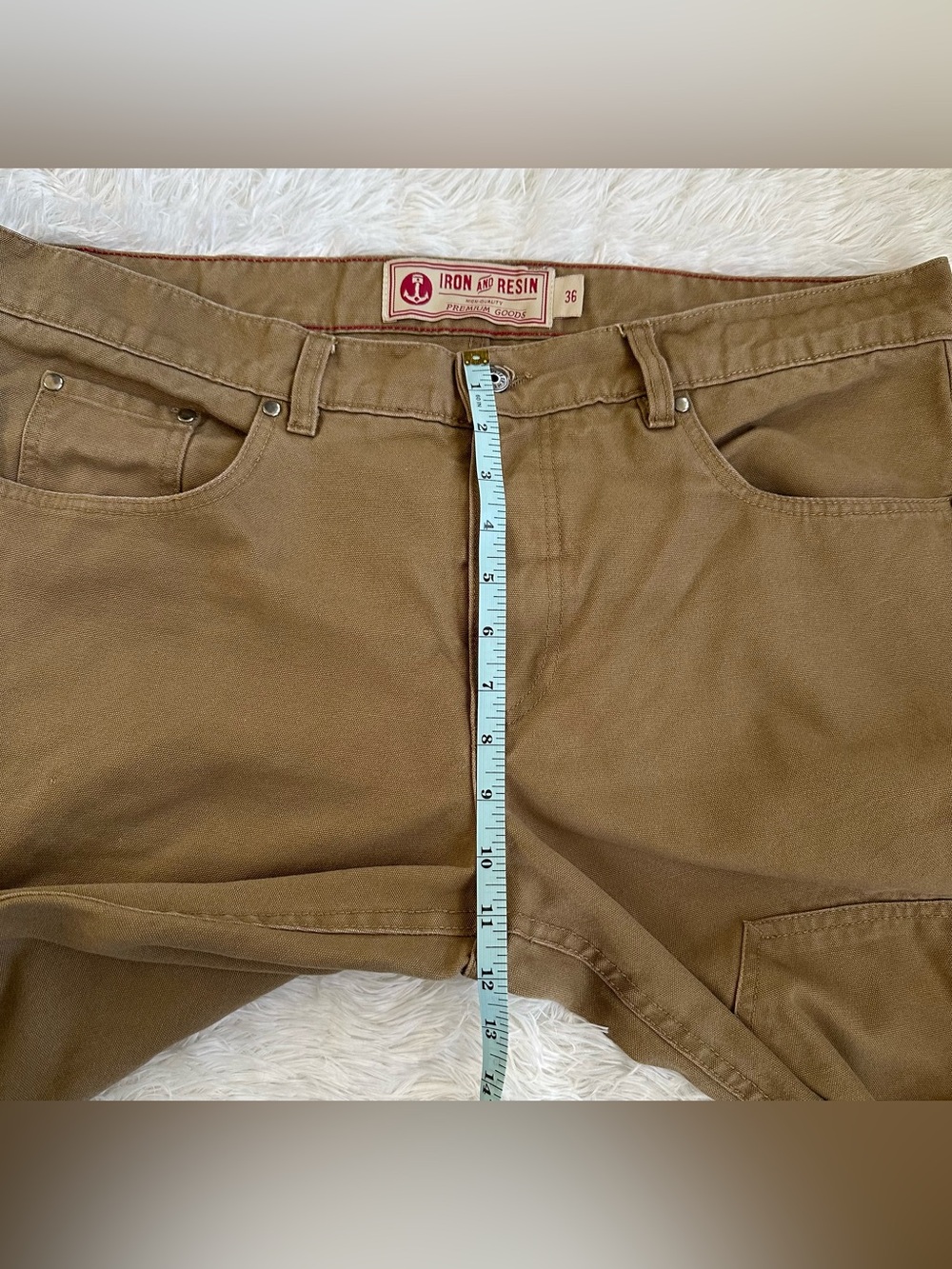 Iron & Resin Double Knee Journeyman Pants Mens 36  Canvas Carpenter workwear - Picture 9 of 14